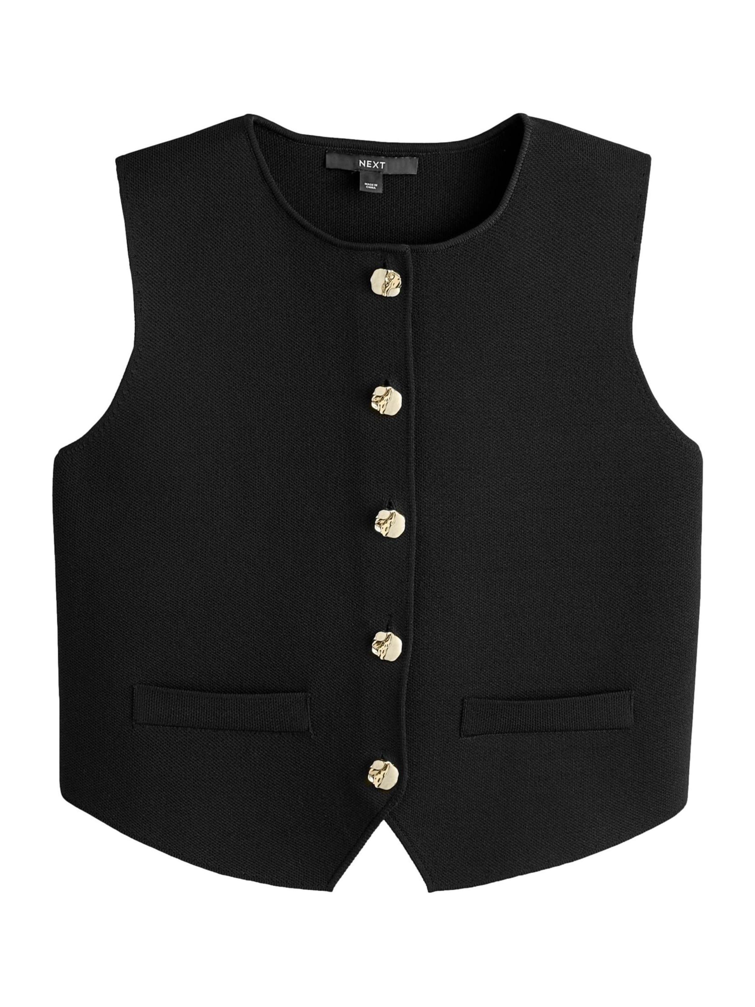 Next Kostymväst i svart: framsida