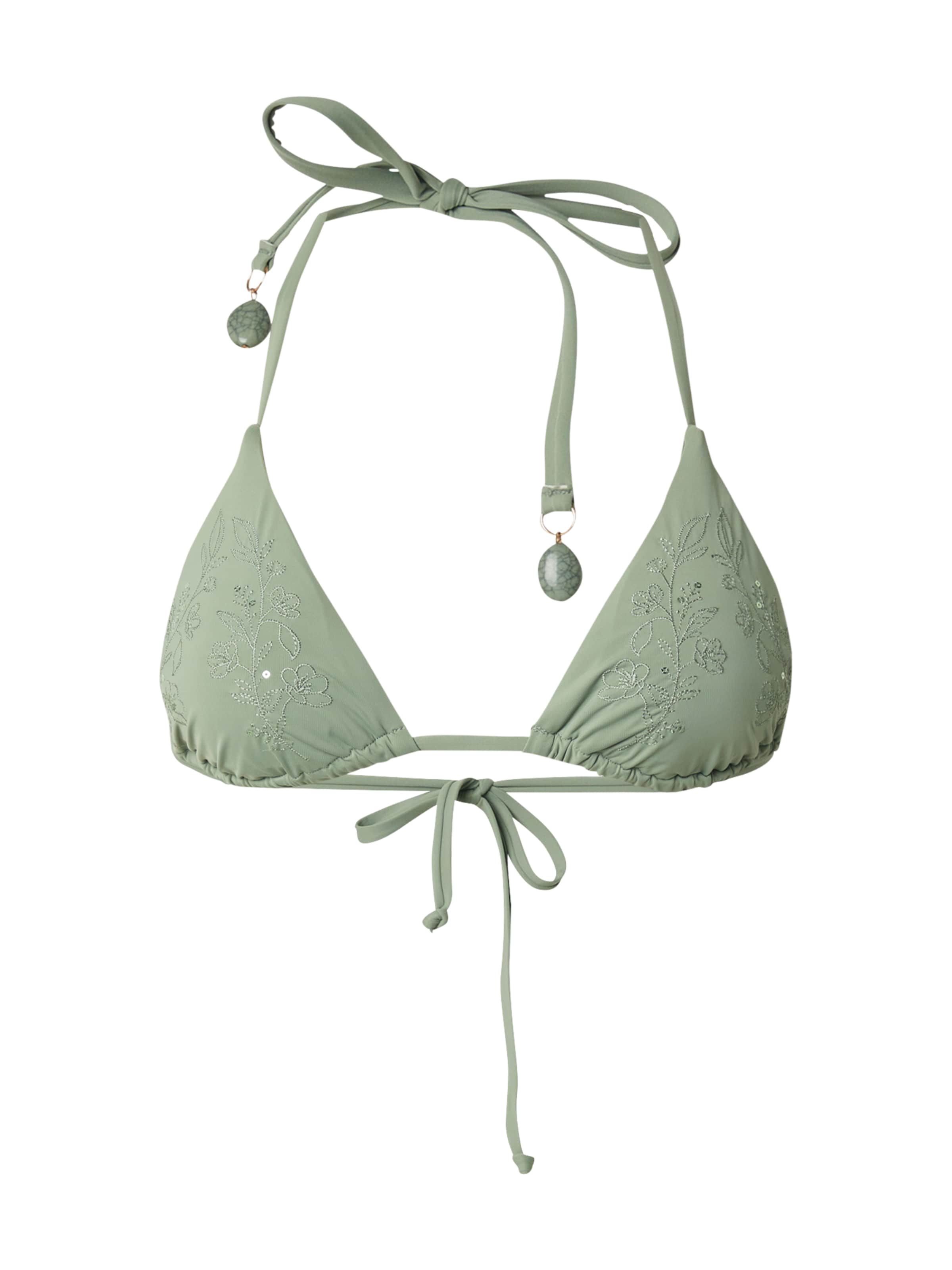 Hunkemöller Háromszög Bikini felső 'Giselle' - zöld: elől