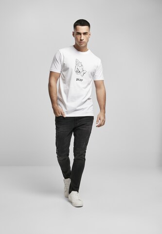 T-Shirt 'Pray' Mister Tee en blanc