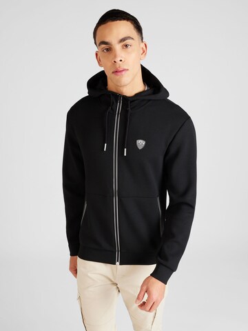 EA7 Emporio Armani Bluza rozpinana w kolorze czarny: przód