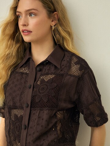 Next Bluse 'N. Premium' in Braun