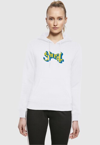 Merchcode Sweatshirt 'Ghost' in Wit: voorkant