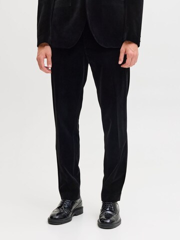 Coupe slim Pantalon à pince JACK & JONES en noir : devant