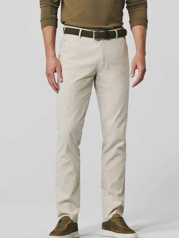 Regular Pantalon chino MEYER en beige : devant