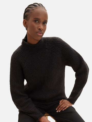 TOM TAILOR DENIM Sweater in Black