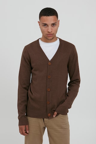 BLEND Knit Cardigan 'Lennard' in Brown: front