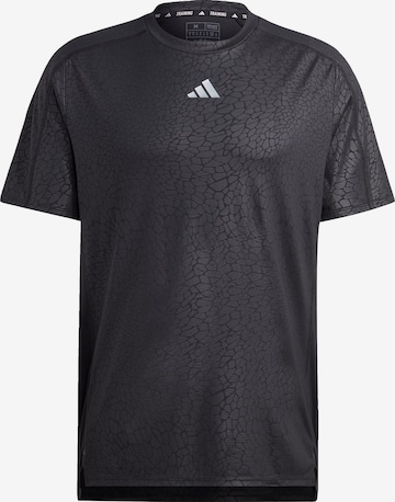 T-Shirt fonctionnel 'Workout Pu Print' ADIDAS PERFORMANCE en noir : devant