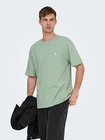 Only & Sons - Camiseta 'ONSPOPSICELLO' en verde: frente