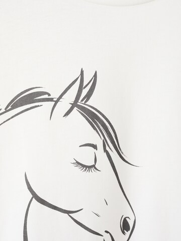 MANGO KIDSMajica 'HORSE' - bijela boja
