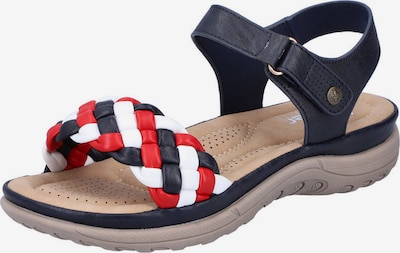 Sandale cu baretă 'V8858' RIEKER pe bleumarin / roșu / alb, Vizualizare produs