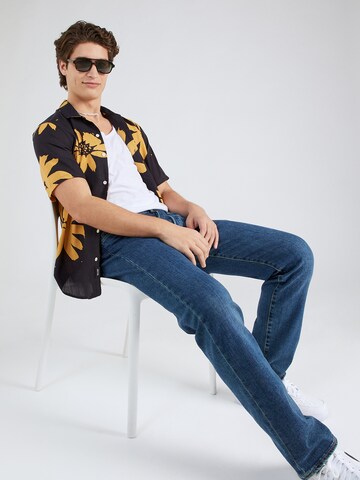 Only & Sons Regular fit Srajca 'FLOWER' | modra barva