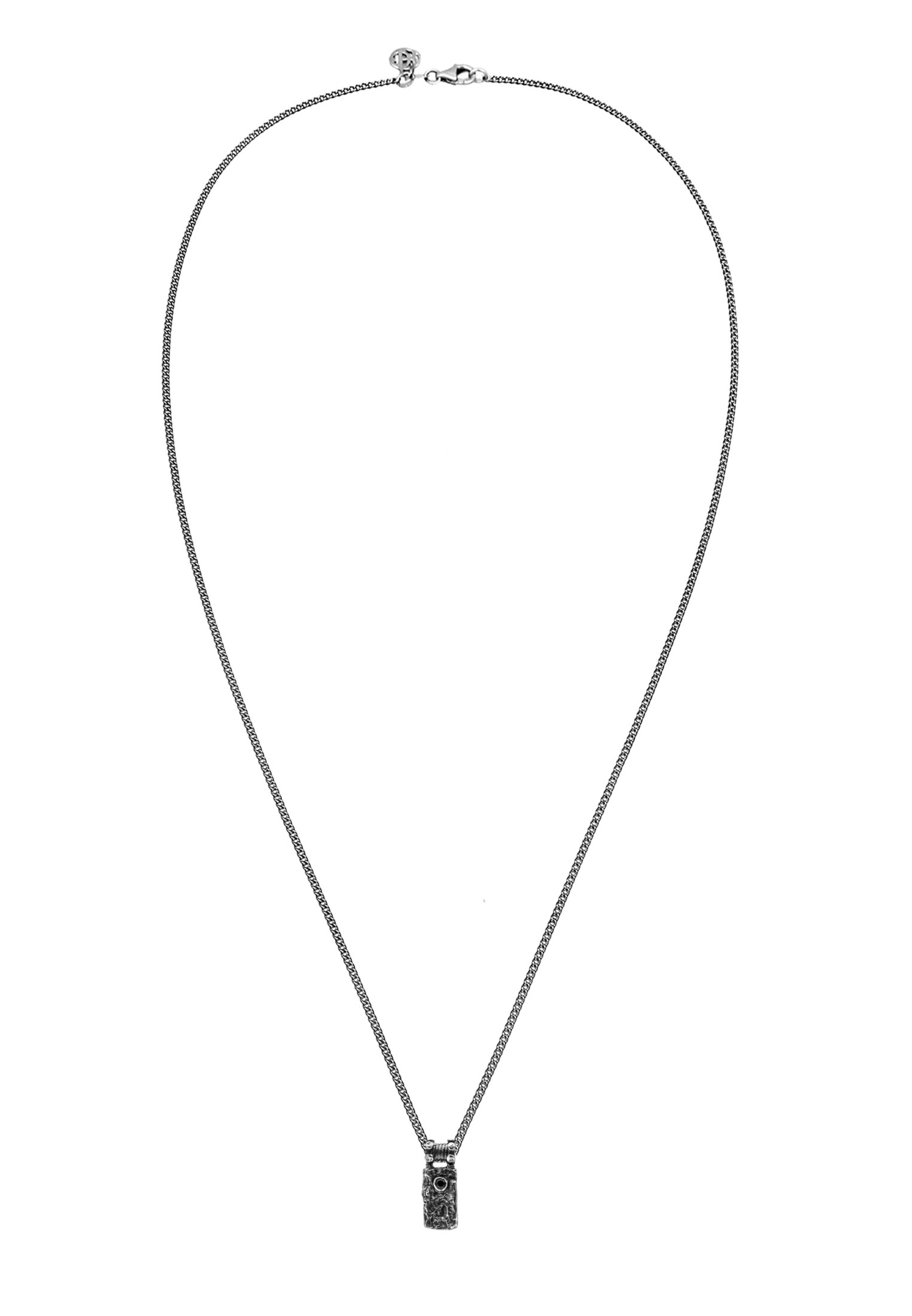 Haze&Glory Halskette 'Black Shield' in Silber: Vorderseite