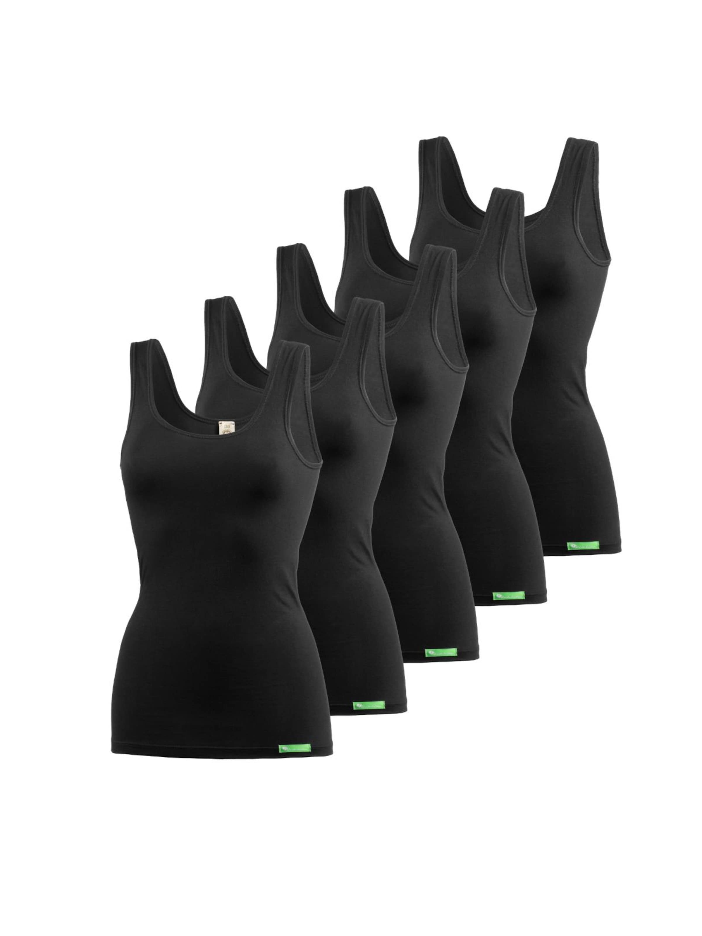 kleiderhelden Undershirt 'Ladycover' in Black: front