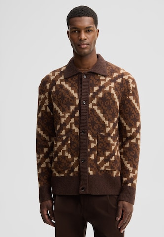 STRELLSON Gebreid vest in Bruin: voorkant
