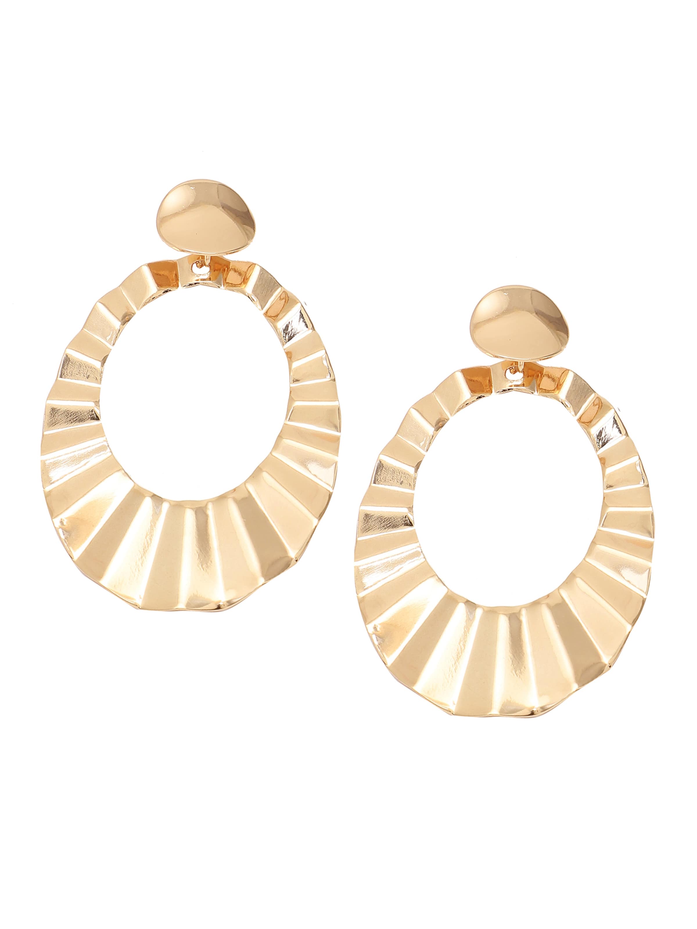 Boucles d'oreilles SOHI en or : devant