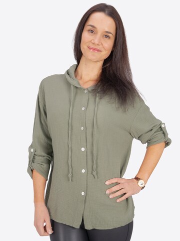 Seasons of April Bluse 'Camila' in Grün: Vorderseite