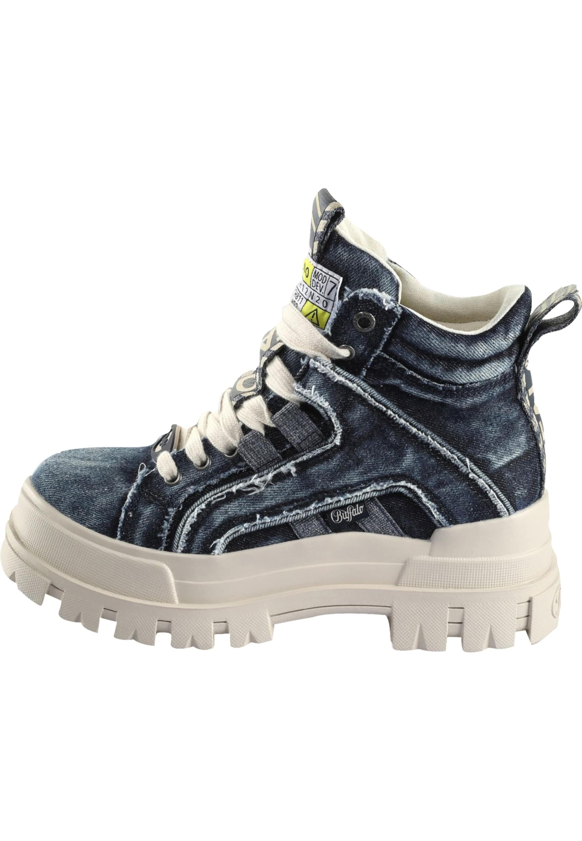 BUFFALO - Botines con cordones 'Aspha' en azul: frente