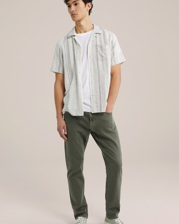 WE Fashion Regular fit Button Up Shirt in Beige