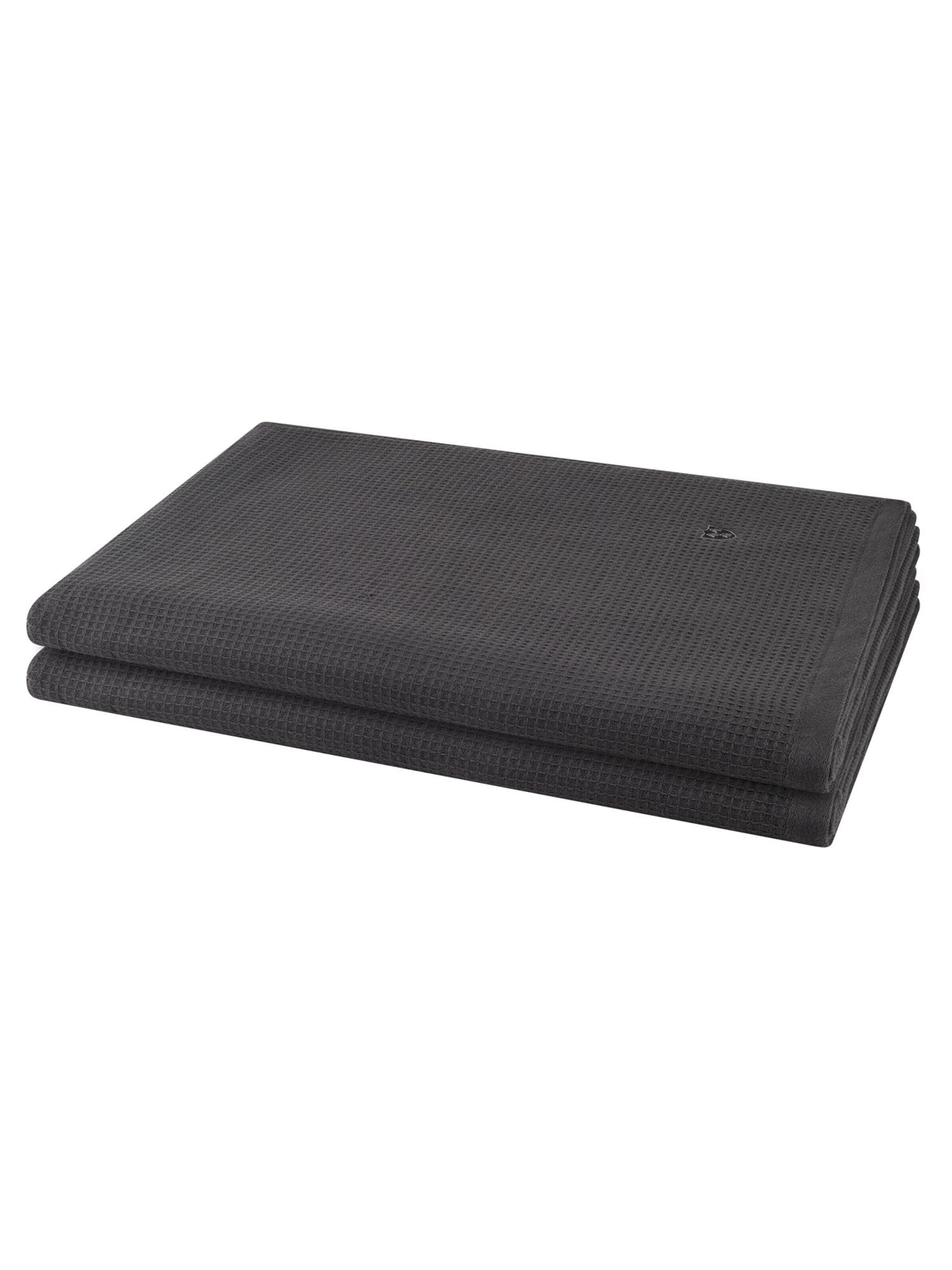ROSS Towel 'Pique' in Grey: front