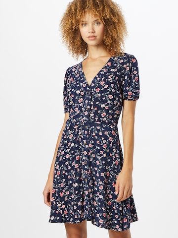 In The Style Shirt Dress in Blue: front
