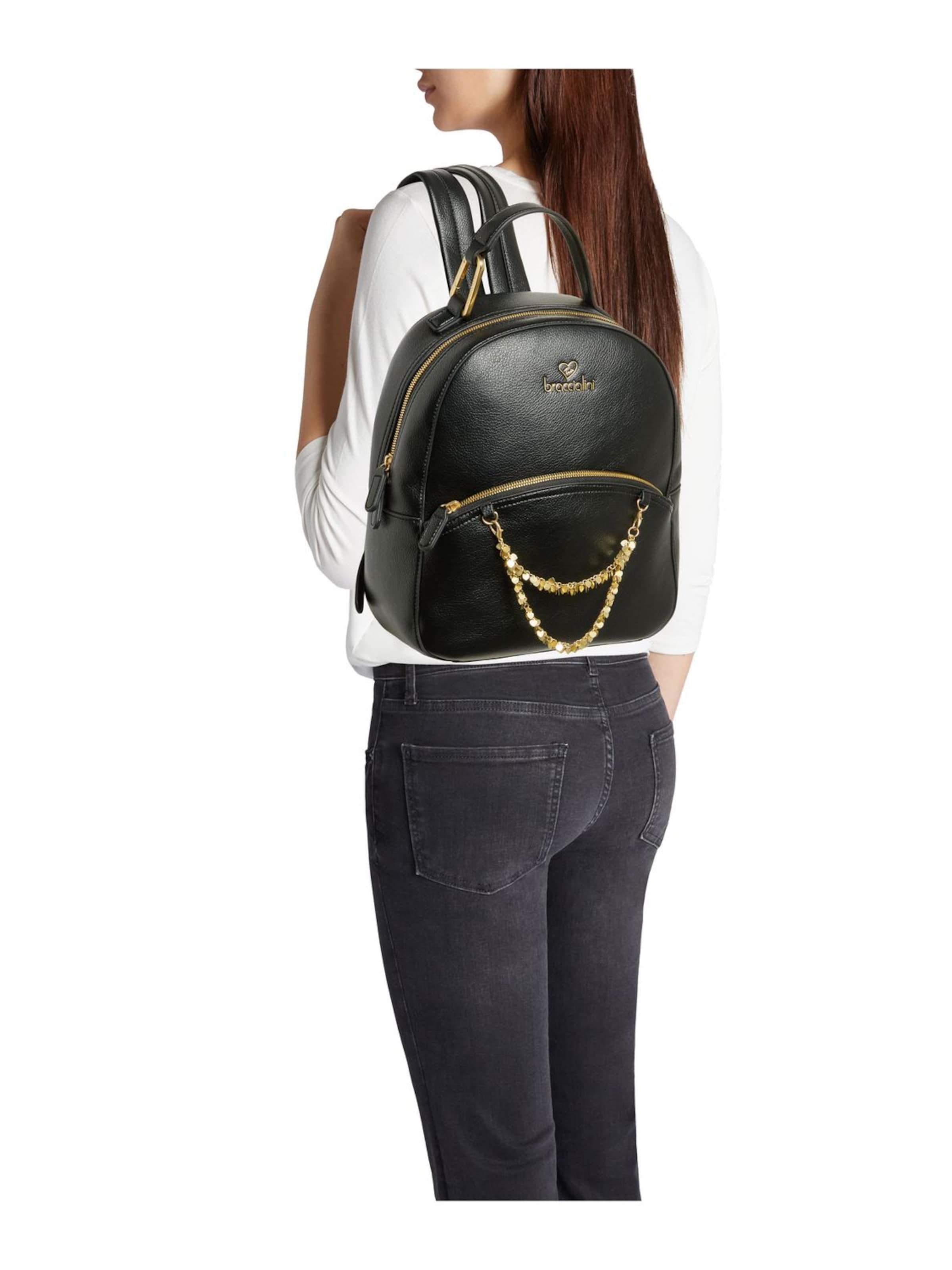Braccialini Rucksack 'Amy'‌‌‌‌‌‌‌‌‌‌ in Schwarz: Vorderseite