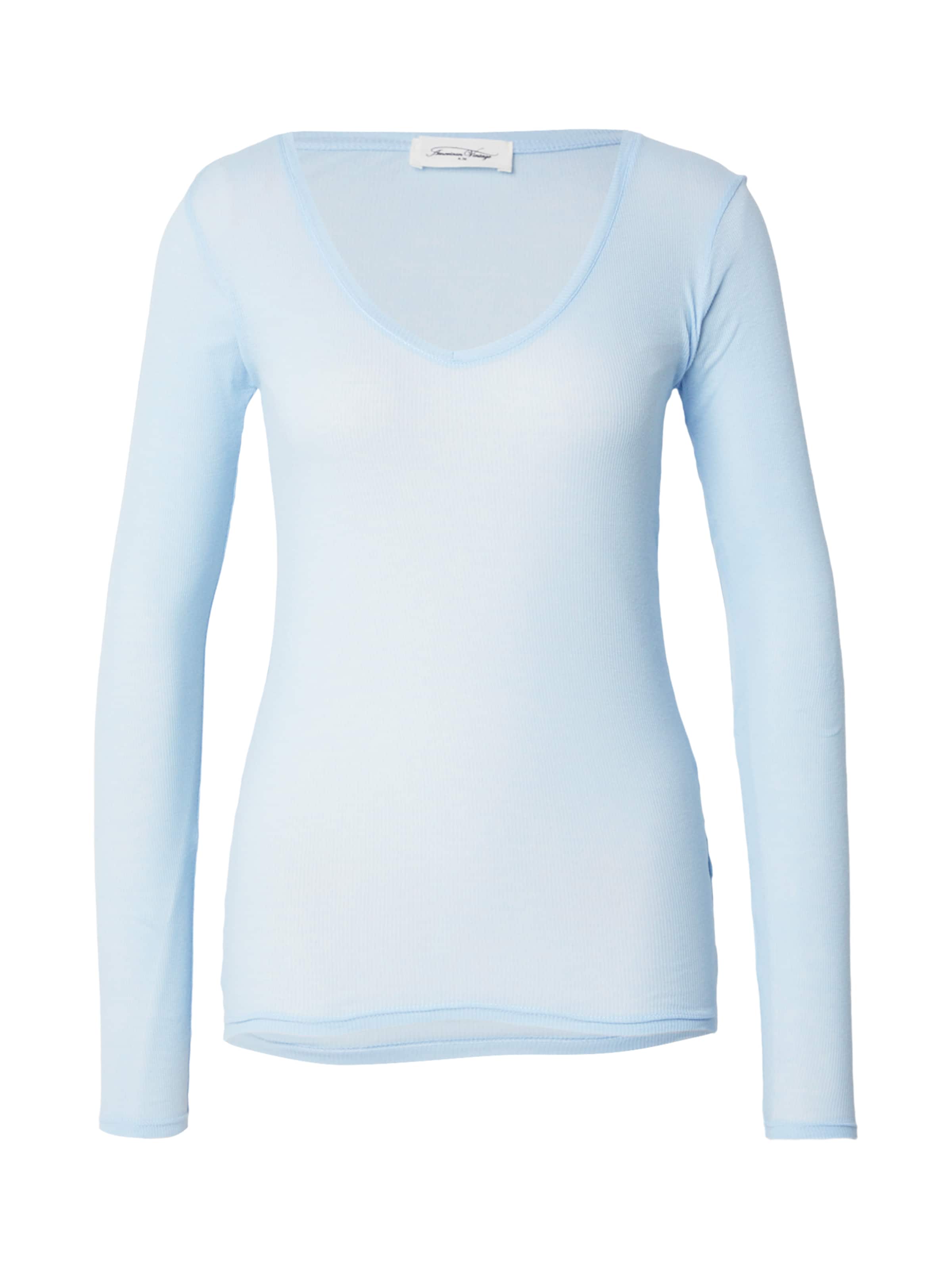 AMERICAN VINTAGE Shirt 'MASSACHUSETTS' in Blau: Vorderseite