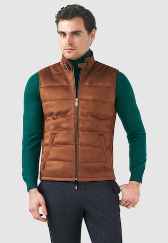 PIERRE CARDIN Vest in Brown: front
