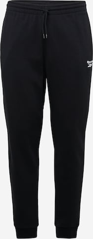 Tapered Pantaloni sport de la Reebok pe negru: față