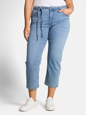 Tom Tailor Women + Slimfit Jeans 'Lene' in Blauw: voorkant