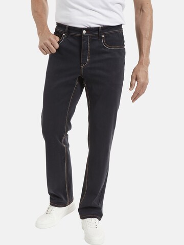 Jan Vanderstorm Loosefit Broek ' Heinike ' in Blauw: voorkant