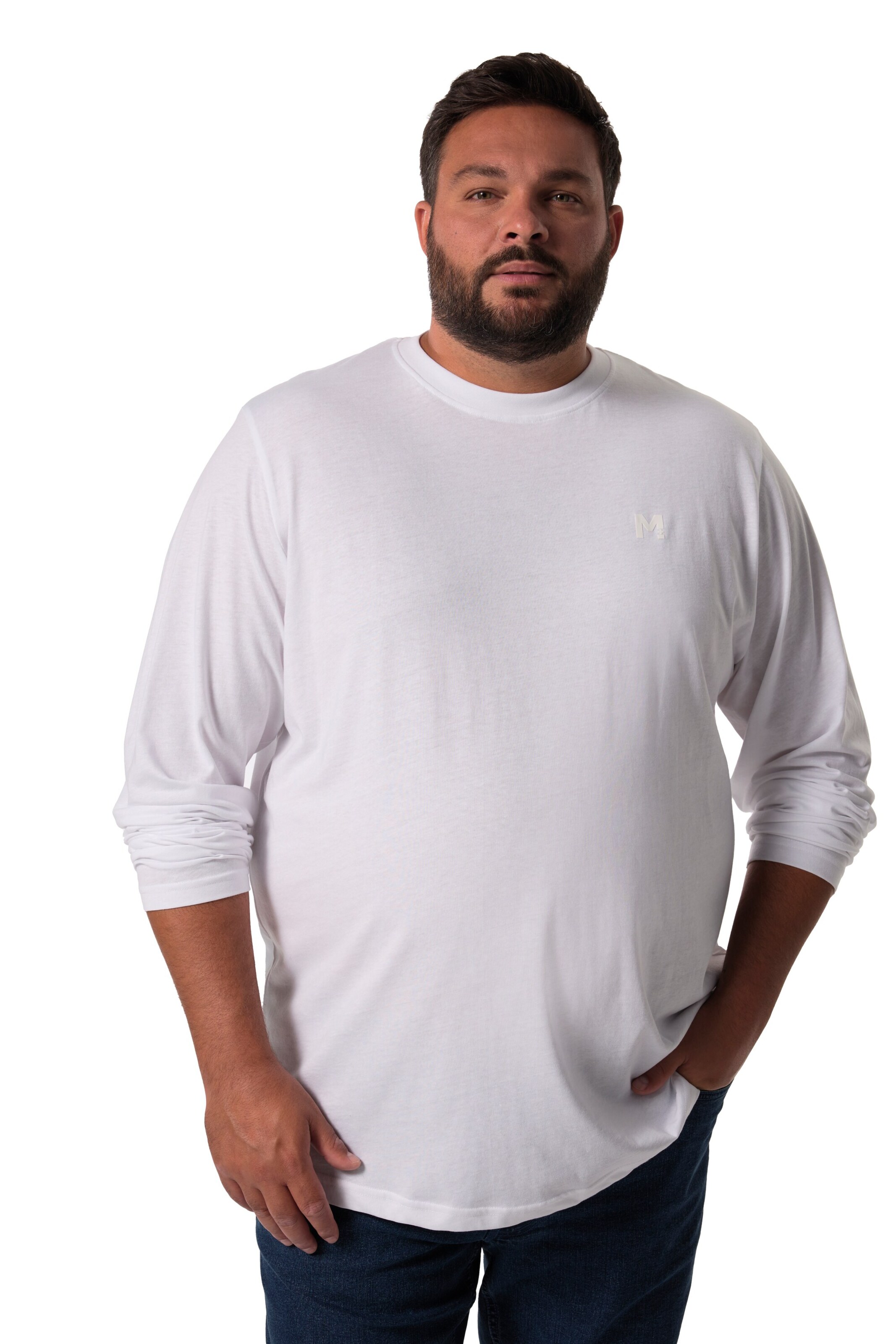 Men Plus Shirt in Weiß: Vorderseite