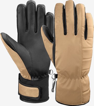 BOGNER Athletic Gloves 'Cadis' in Brown: front