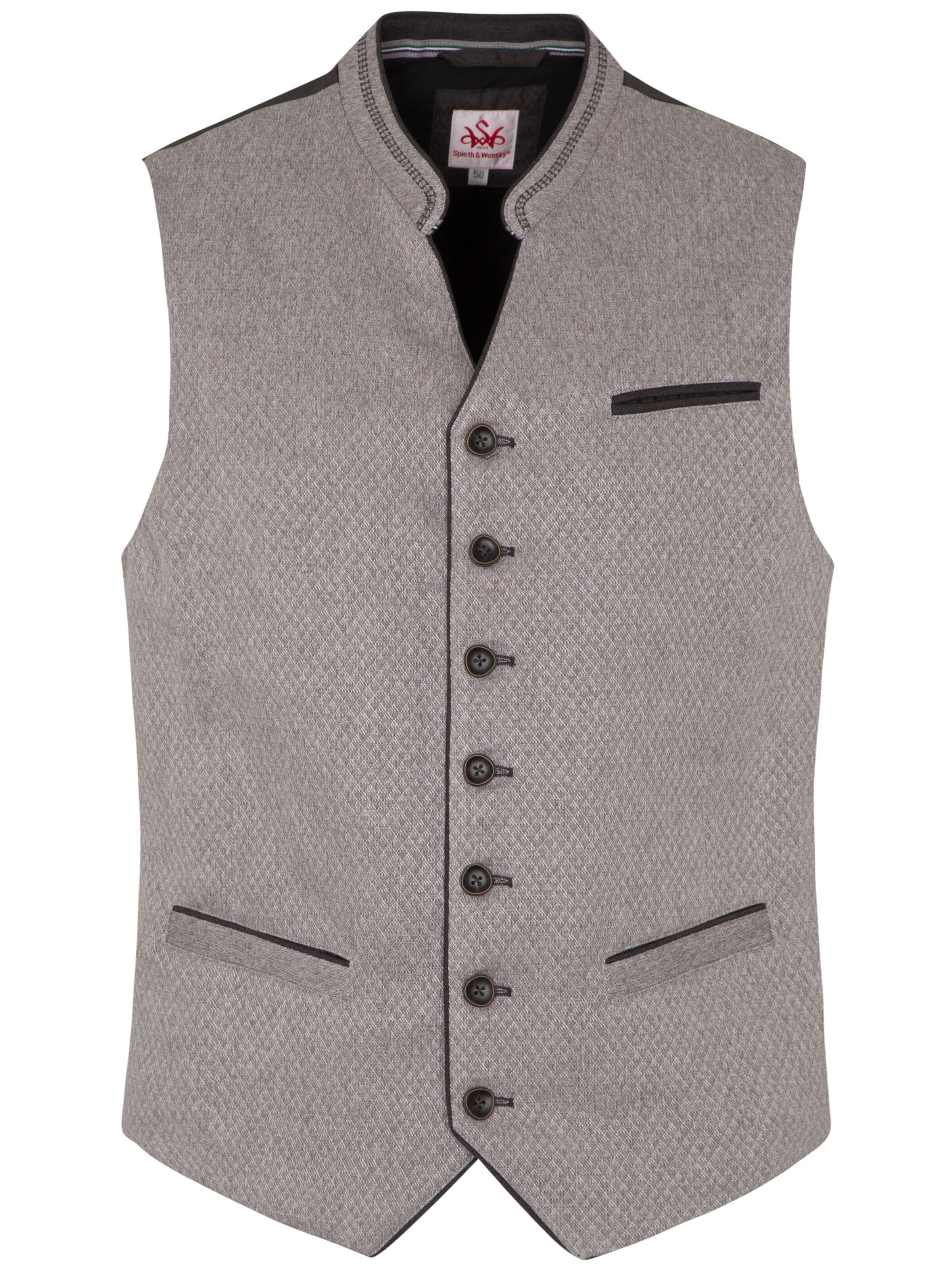 SPIETH & WENSKY Traditional vest 'Damian' in Grey: front