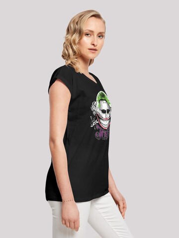 F4NT4STIC Shirt 'Suicide Squad Joker Coloured Smile' in Black