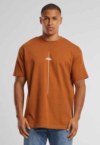 Merchcode Shirt 'Think Different' in Brown: front
