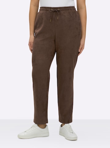 SHEEGO regular Bukser i brun: forside