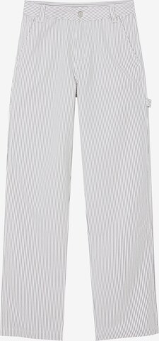 Pull&Bear Loose fit Pants in White: front