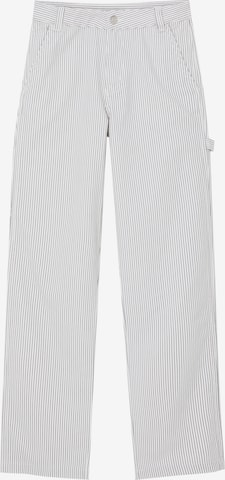 Loosefit Pantalon Pull&Bear en blanc : devant