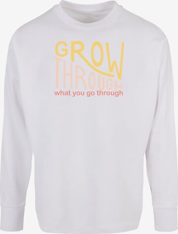 Merchcode Shirt 'Spring - Grow through 2' in Wit: voorkant