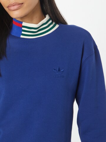 mėlyna ADIDAS ORIGINALS Megztinis be užsegimo 'Ribbed Collar'