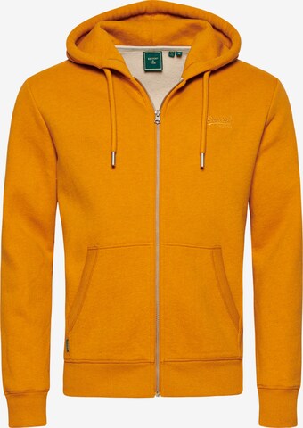 Superdry Sweatvest in Oranje: voorkant