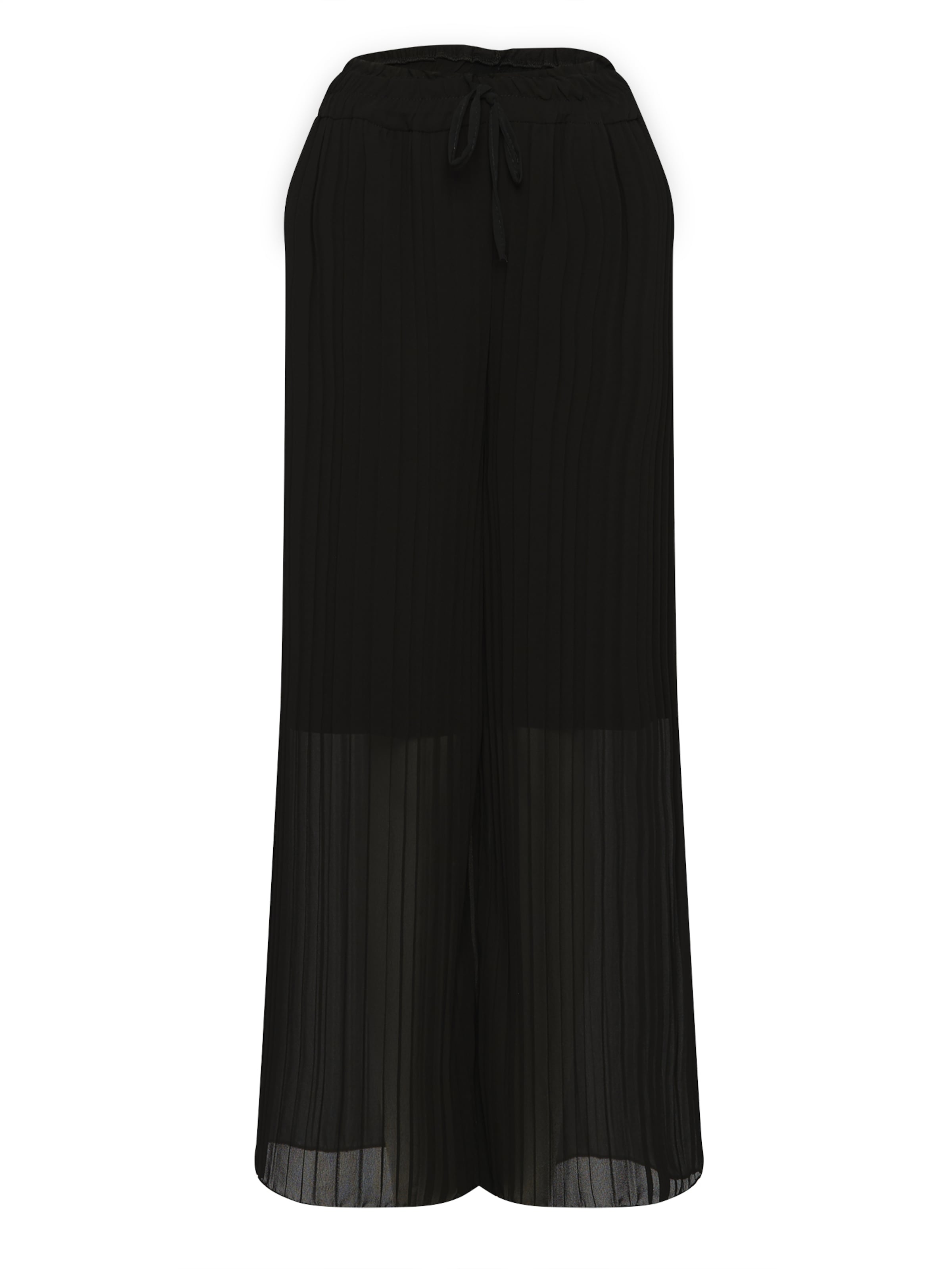 Lilavie Wide Leg Hose 'Kimm' in Schwarz: Vorderseite