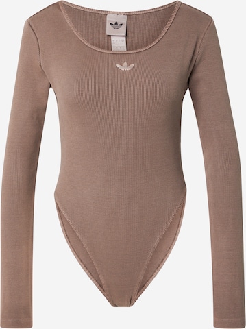 Shirtbody 'Essentials' ADIDAS ORIGINALS en marron : devant