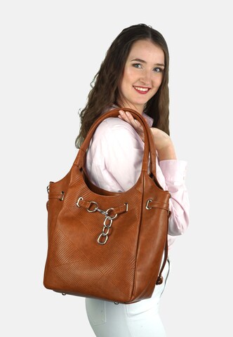 HARPA Shoulder Bag 'Regina' in Brown: front