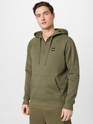 UNDER ARMOUR Sport sweatshirt 'Rival ' i grön: framsida