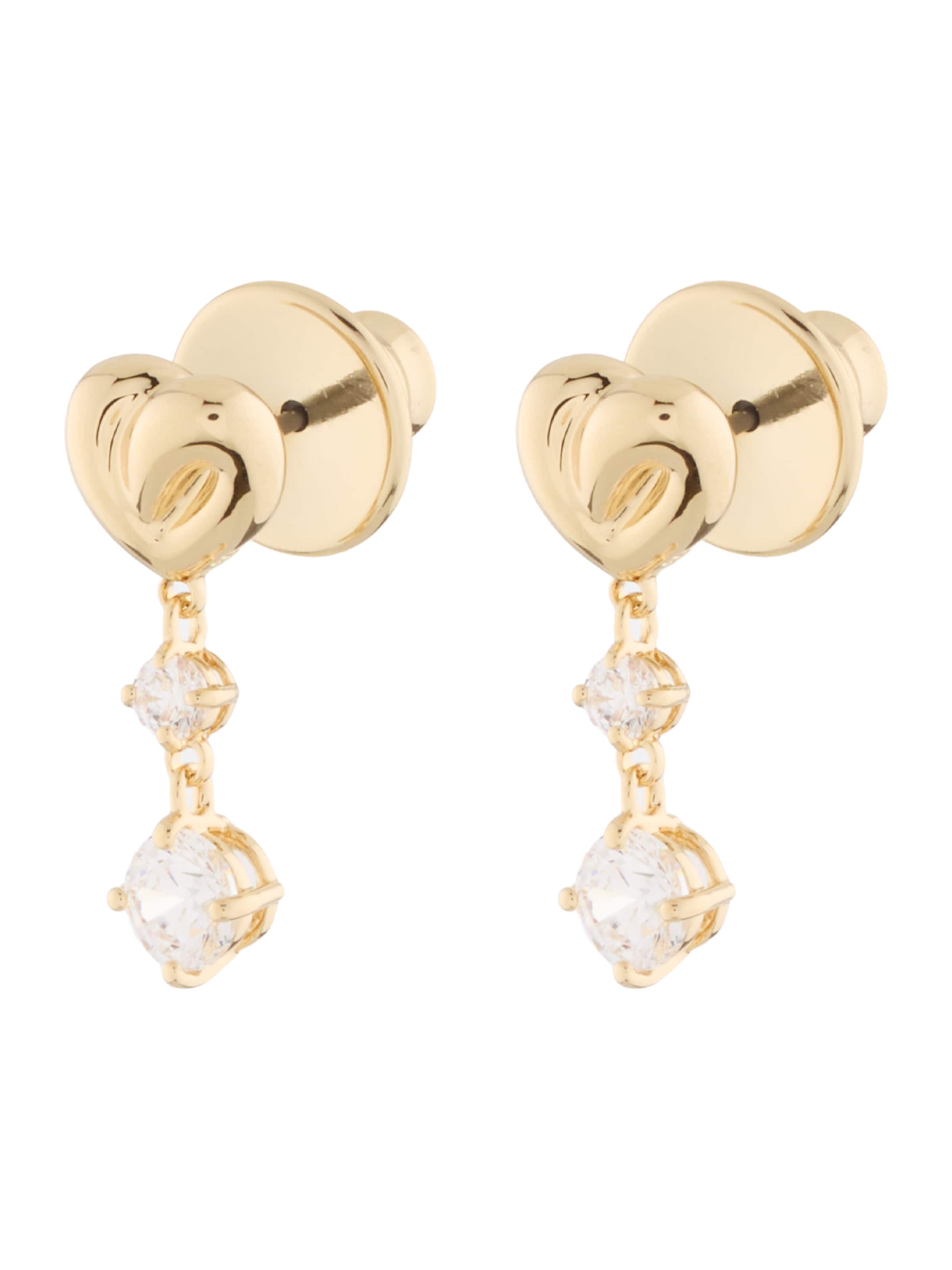 Cercei Swarovski pe auriu, Vizualizare produs