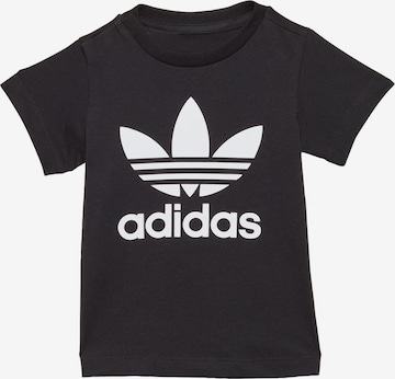 ADIDAS ORIGINALS Shirt 'Trefoil' in Zwart: voorkant