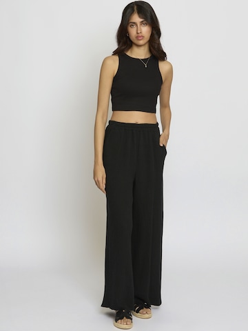 Wide Leg Pantalon 'Edaa' Lilavie en noir