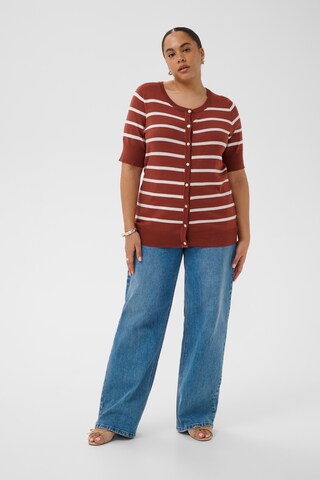 KAFFE CURVE - Casaco de malha 'KCLizzy' em castanho