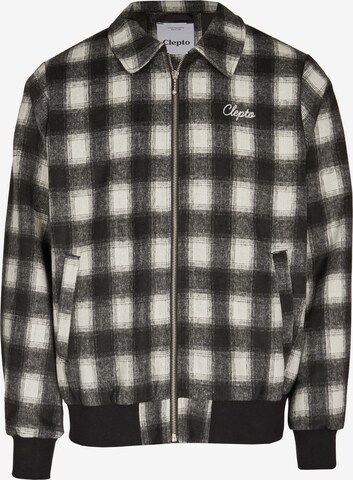 Cleptomanicx Between-Season Jacket 'Checker' in Black: front